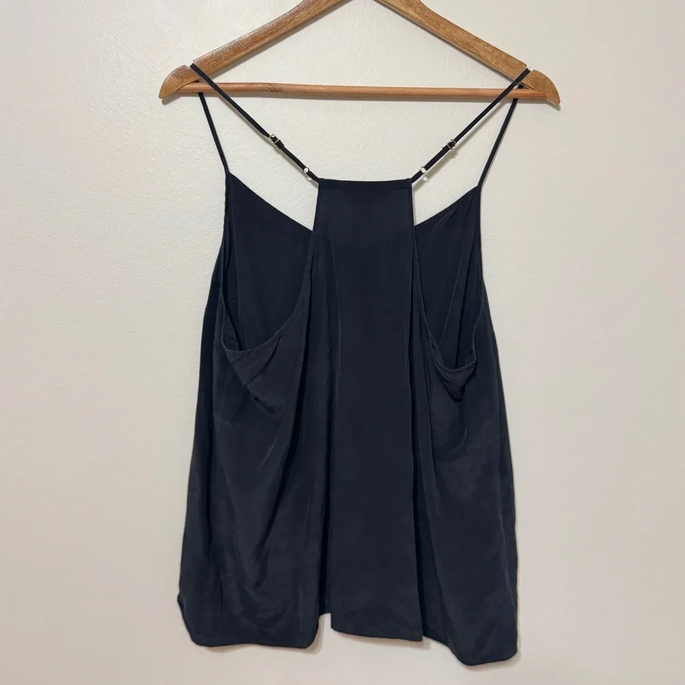 Lilly Pulitzer Silk Tank Top Size XL in Onyx Black - Picture 4 of 7